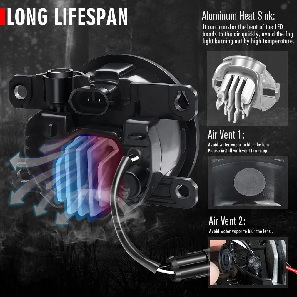 Luces de Niebla LED Cawanerl Angel Eye para Honda Acura