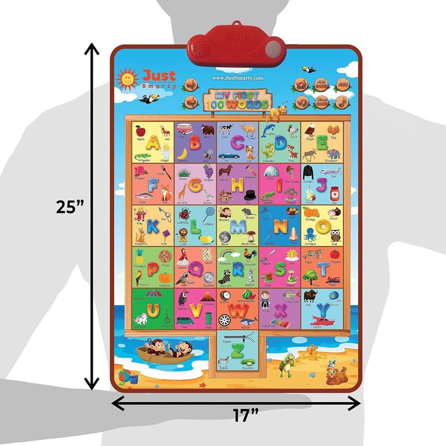 Just Smarty Póster Educativo 100 Palabras para Niños