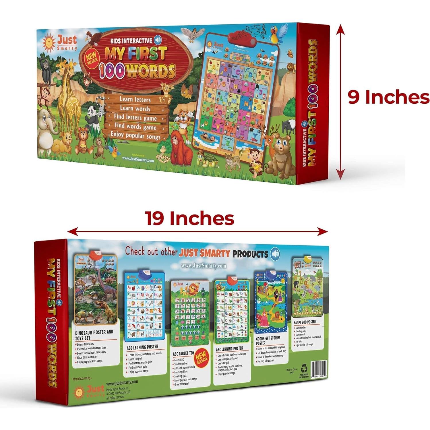 Just Smarty Póster Educativo 100 Palabras para Niños