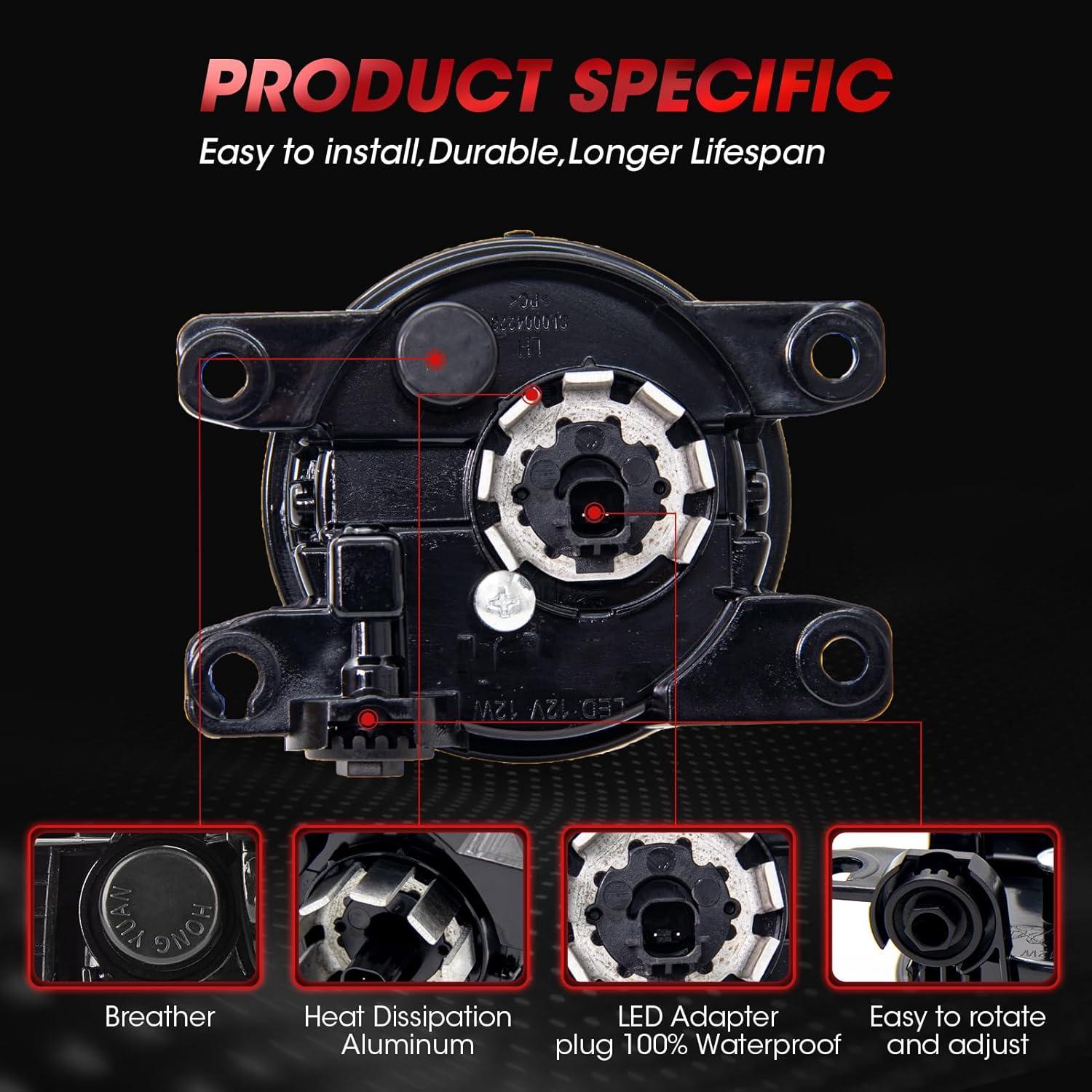 Luces de Niebla LED WEZEMLIGHT para Honda Civic/Fit/HR-V/Accord