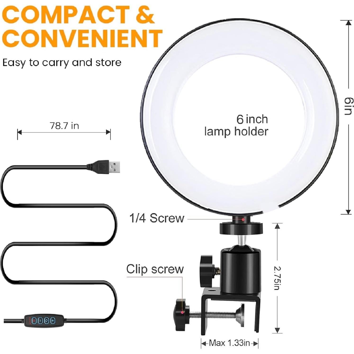 Kit de Iluminación LED MACTREM 15,24 cm 3 Modos y 10 Brillos