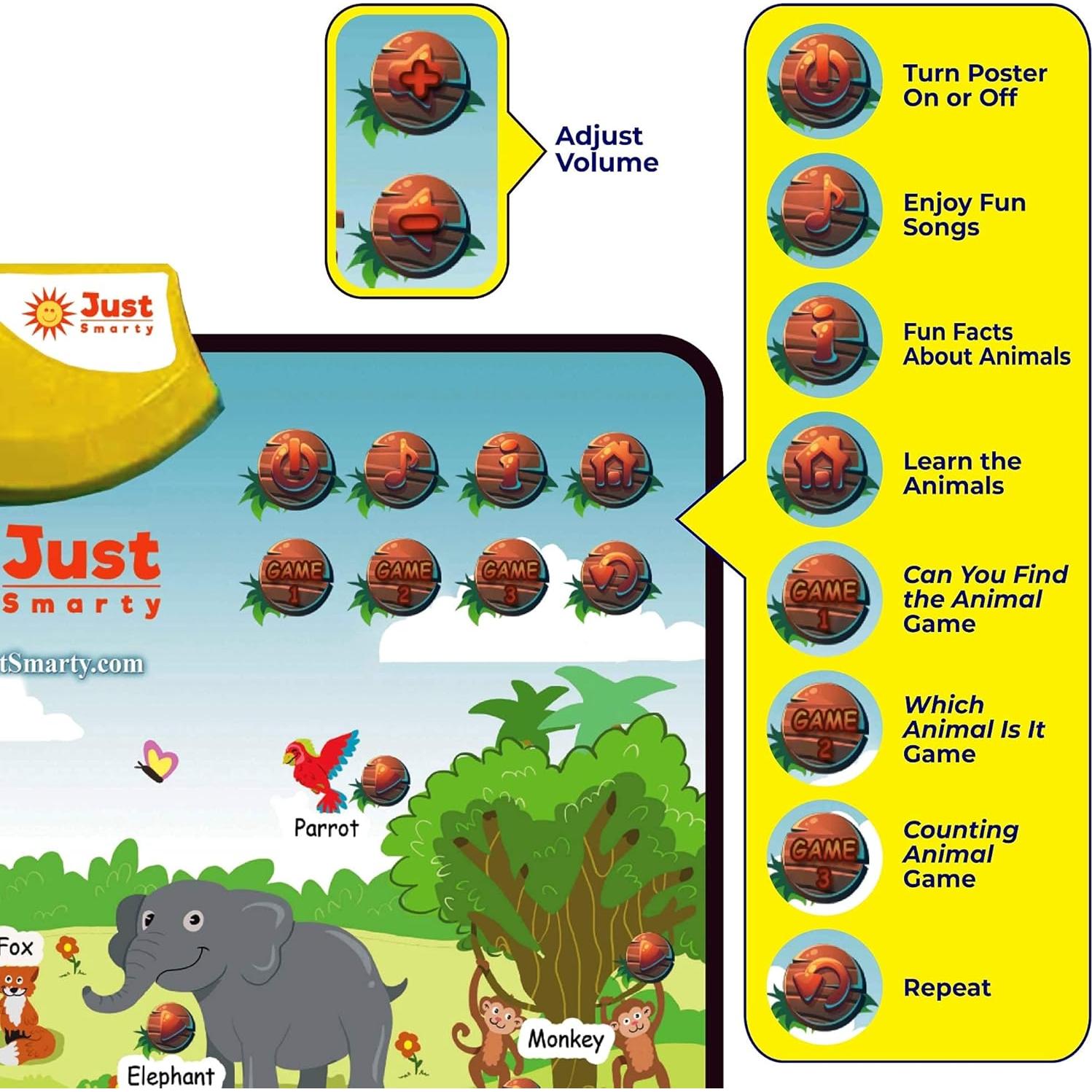Just Smarty Juguete Educativo Zoológico Interactivo 3-6 Años