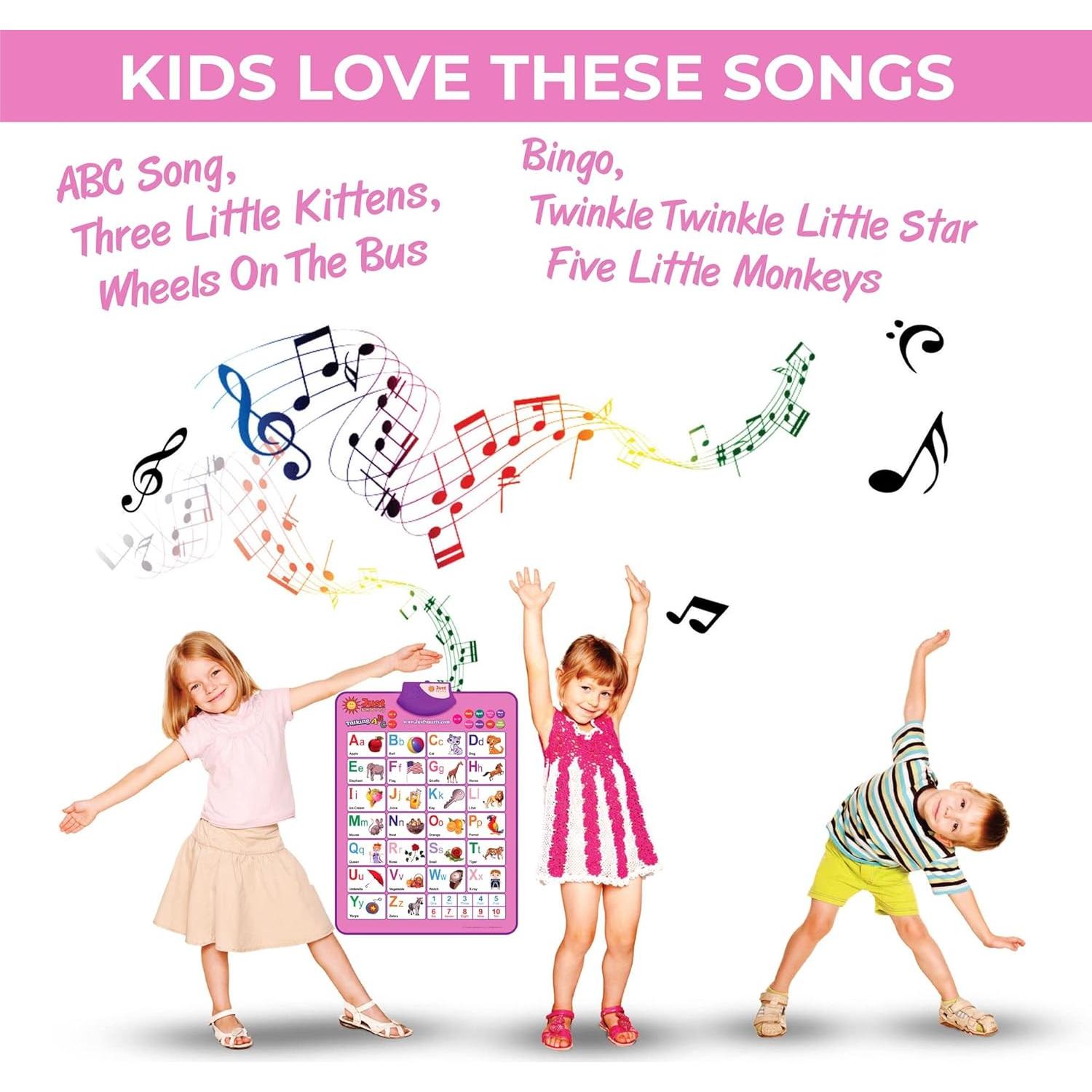 Póster Interactivo Just Smarty ABCs y 123s Rosa 63.5x43.2cm