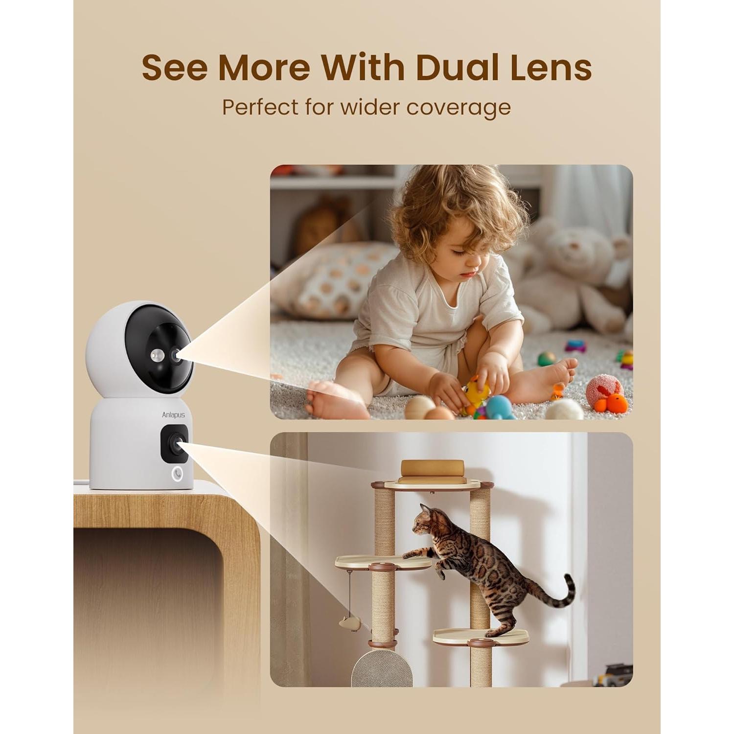 Cámara de Seguridad Anlapus C528 Doble Lente 4MP WiFi