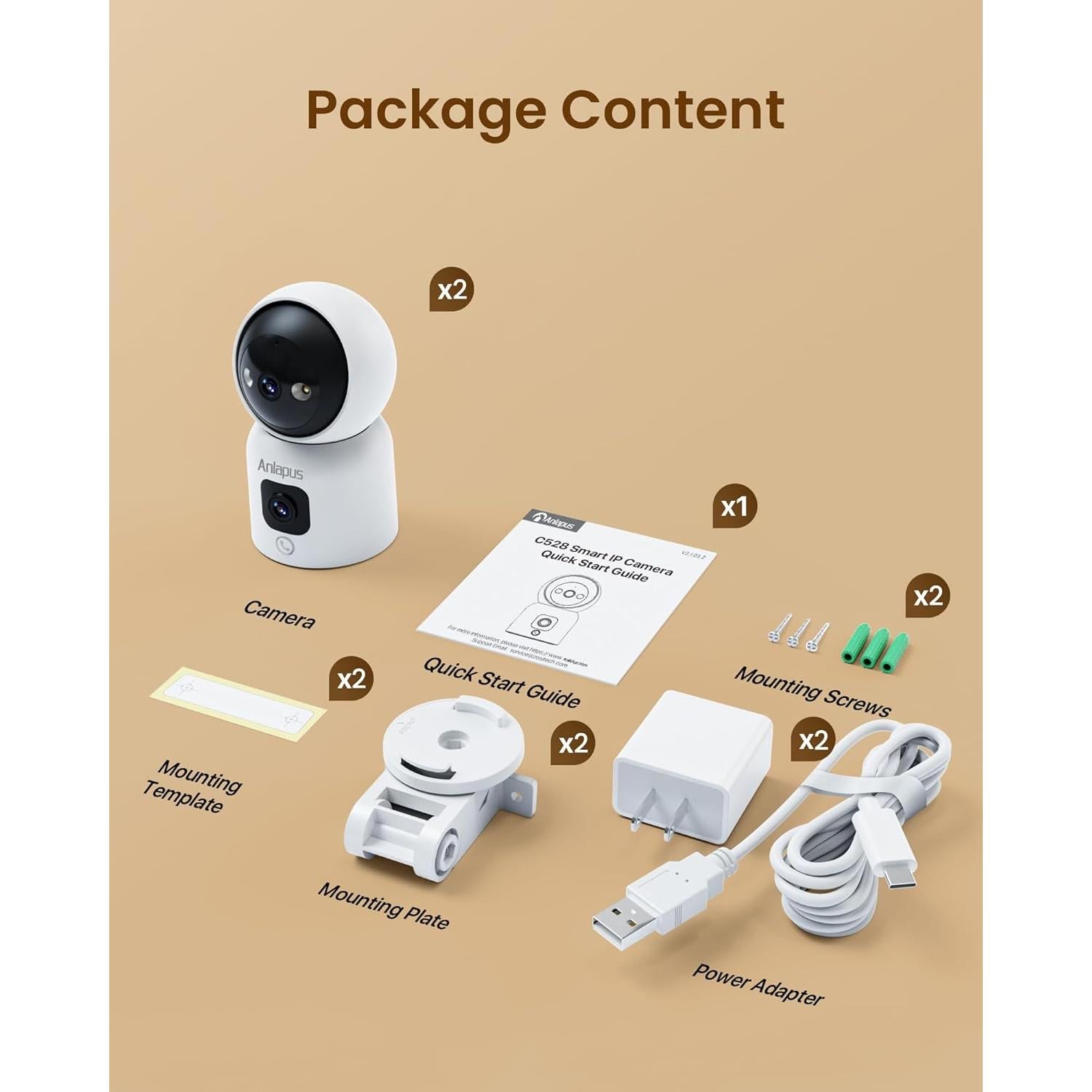 Cámara de Seguridad Anlapus C528 Doble Lente 4MP WiFi