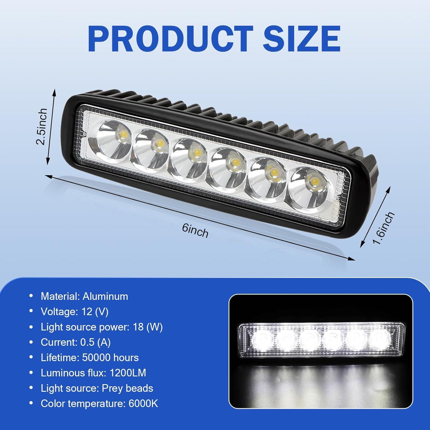 Luces de Circulación Diurna LED Getfay 18W IP67 Universal