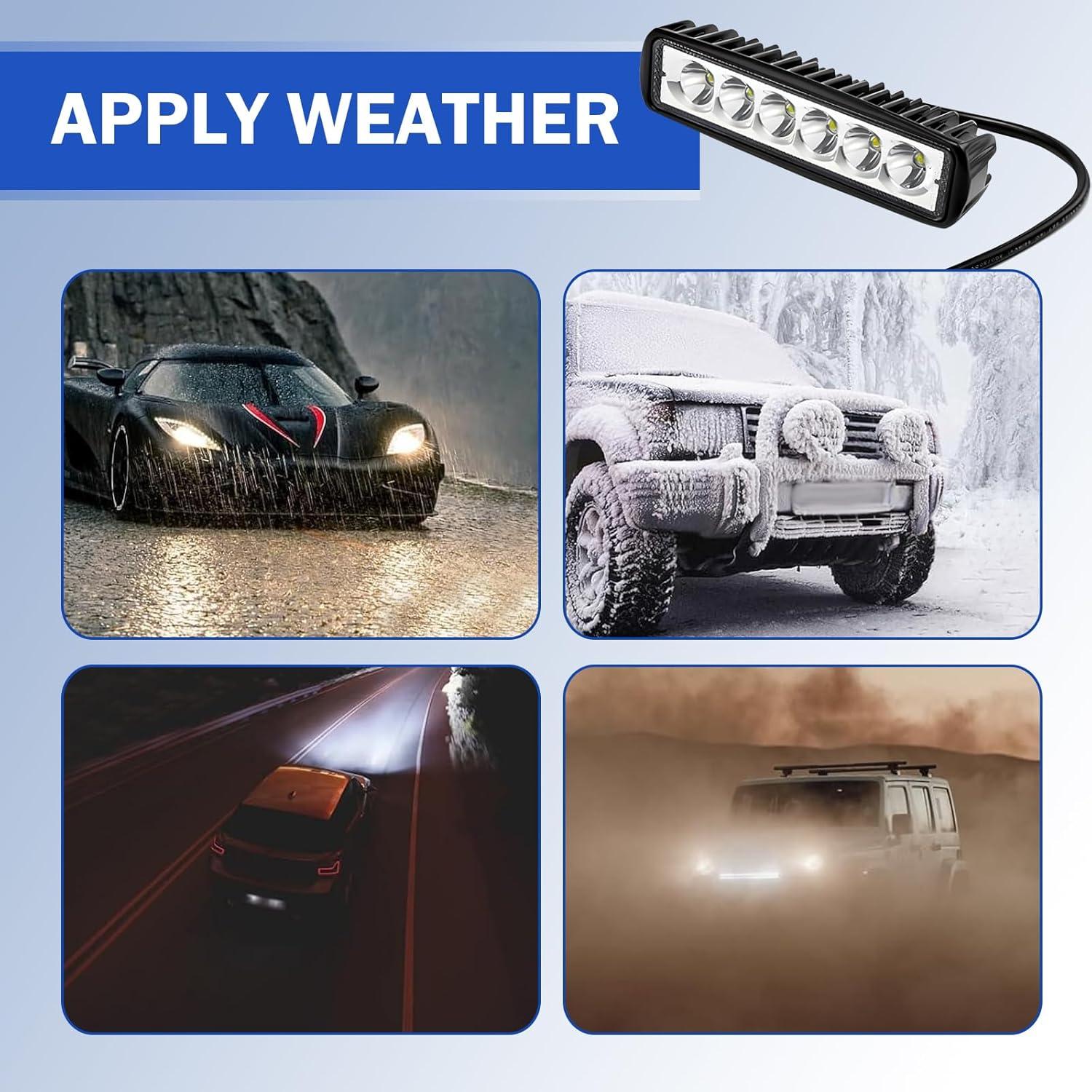 Luces de Circulación Diurna LED Getfay 18W IP67 Universal