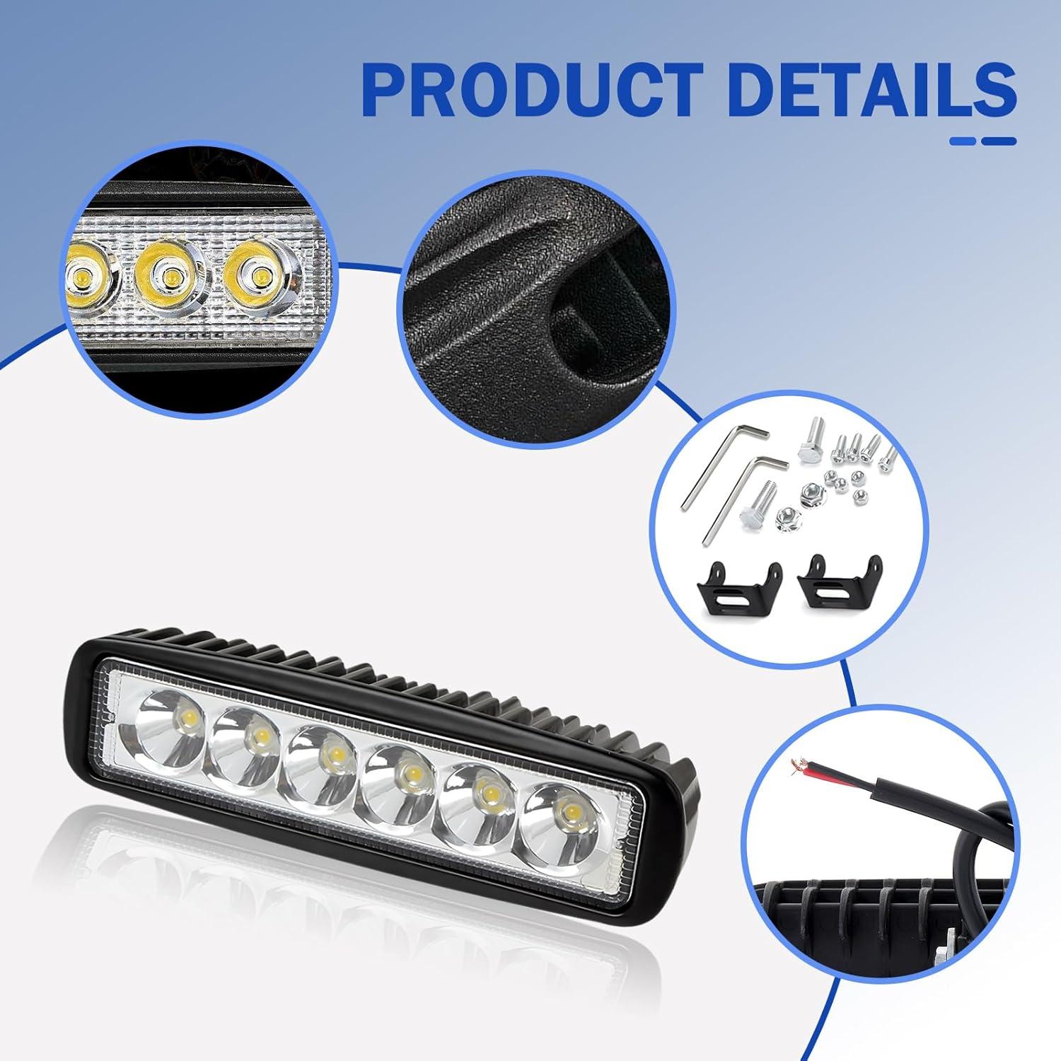 Luces de Circulación Diurna LED Getfay 18W IP67 Universal