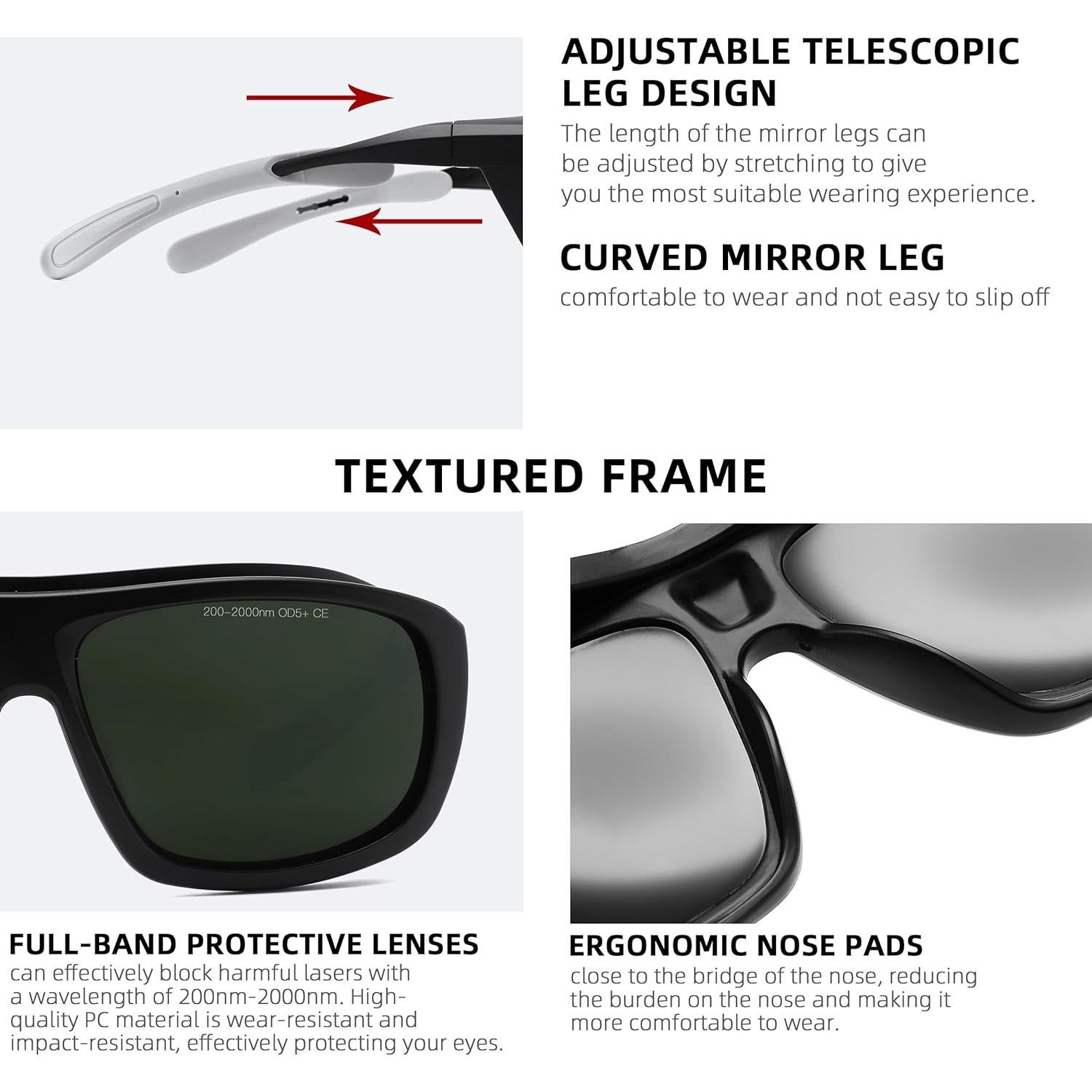 Gafas de seguridad láser Alsenor OD5+ protección ocular