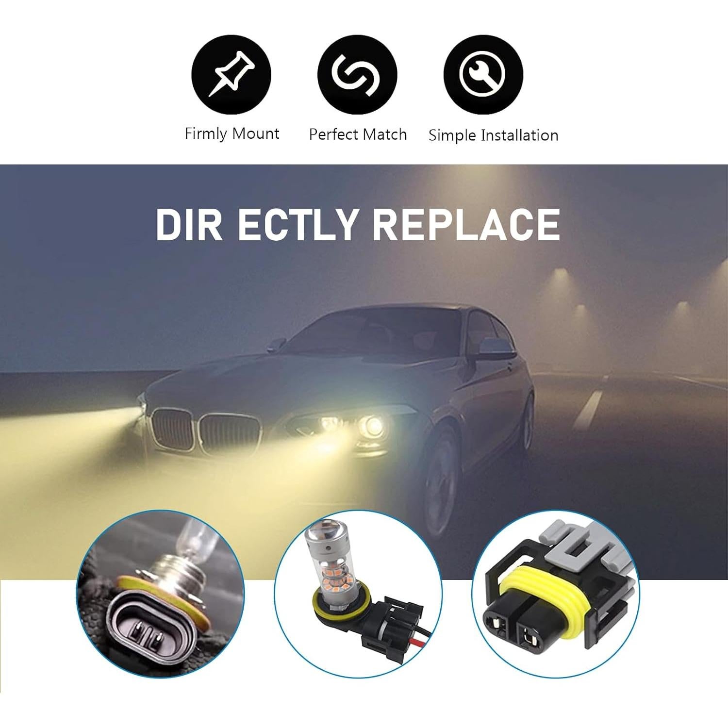 Conector de enchufe antiniebla Yonwait YOLJX913BL-2PS