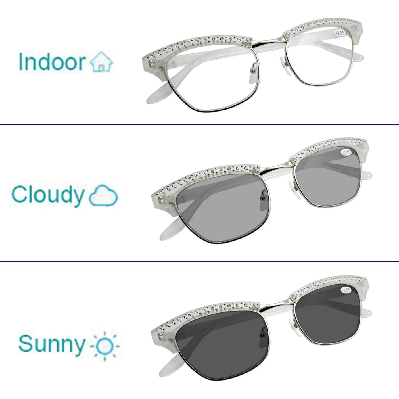 Gafas de lectura ojo de gato Vintage Mujeres 1.5x UV400