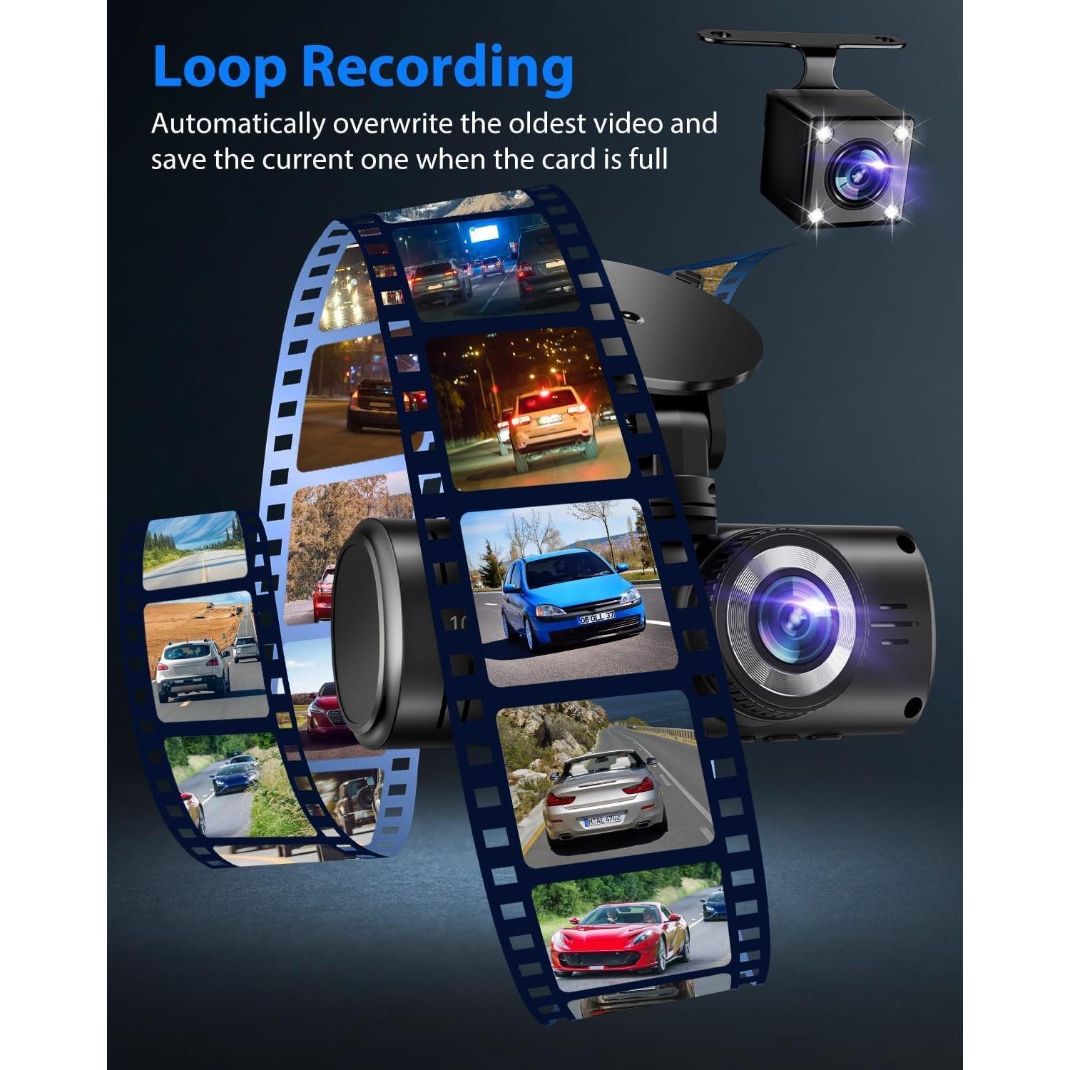 Cámara Dash SUVCON J06 3 Canales 1080P con Tarjeta 32GB