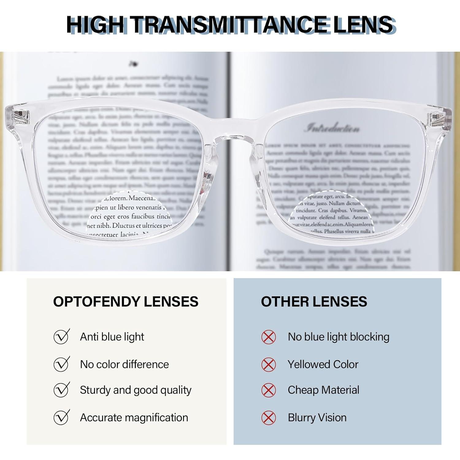 Gafas Bifocales OPTOFENDY con Bloqueo de Luz Azul 2.0x