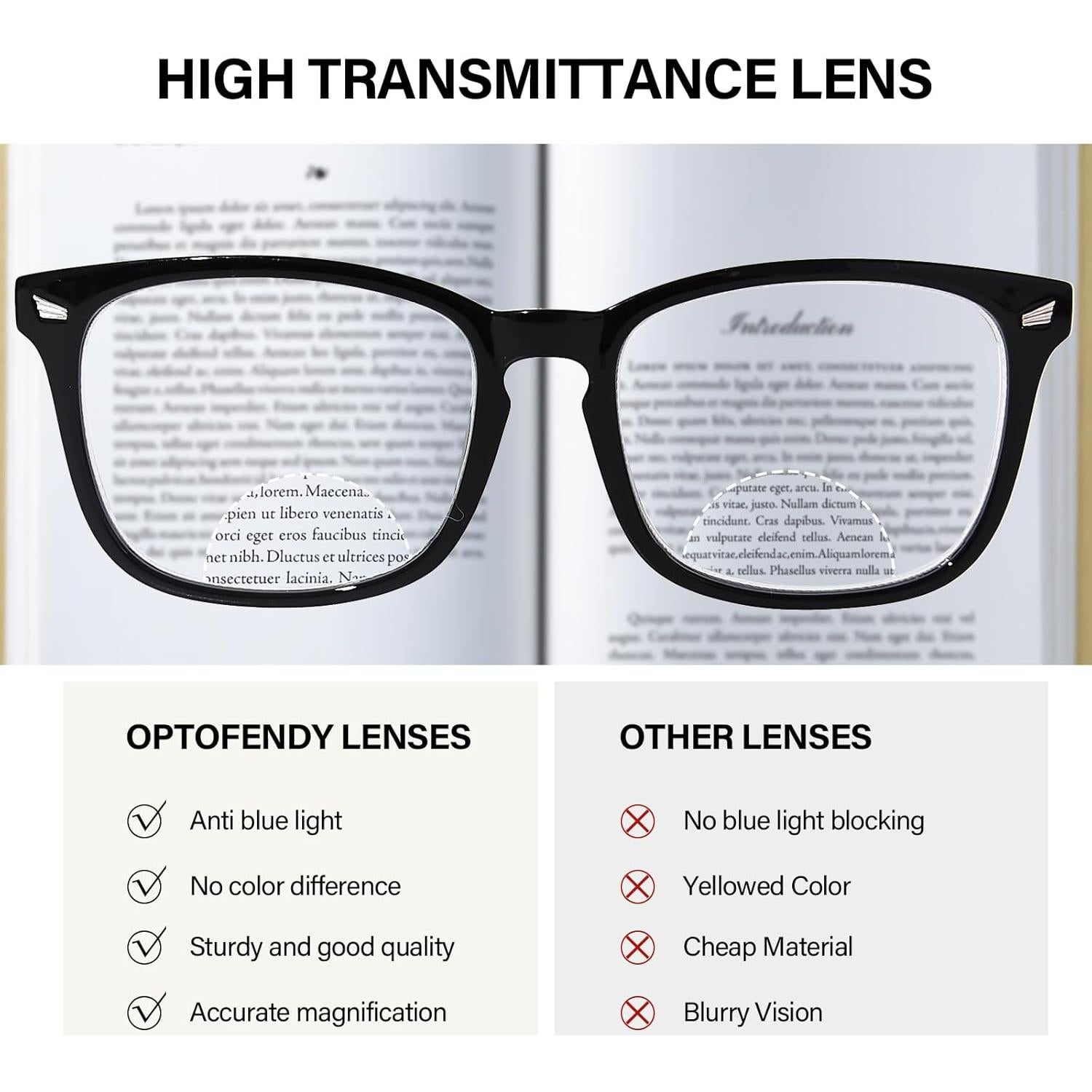 Gafas Bifocales OPTOFENDY Unisex con Bloqueo Luz Azul 1.5x