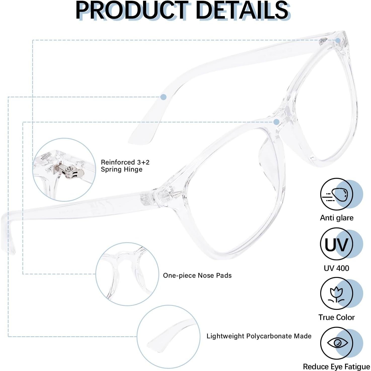 Gafas Bifocales OPTOFENDY Unisex con Bloqueo Luz Azul 1.5x