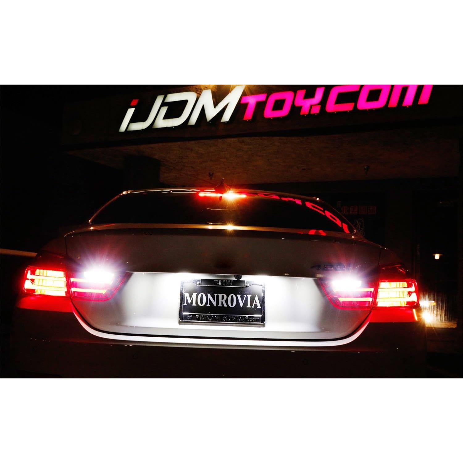 Bombillas LED de Luz de Reversa iJDMTOY 15-SMD Xenón Blanco para BMW Serie 4