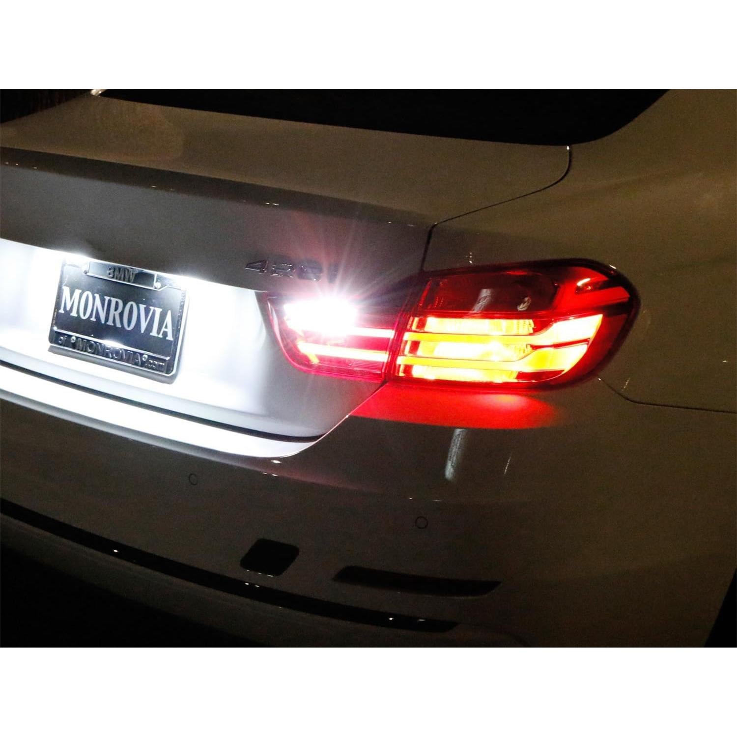 Bombillas LED de Luz de Reversa iJDMTOY 15-SMD Xenón Blanco para BMW Serie 4