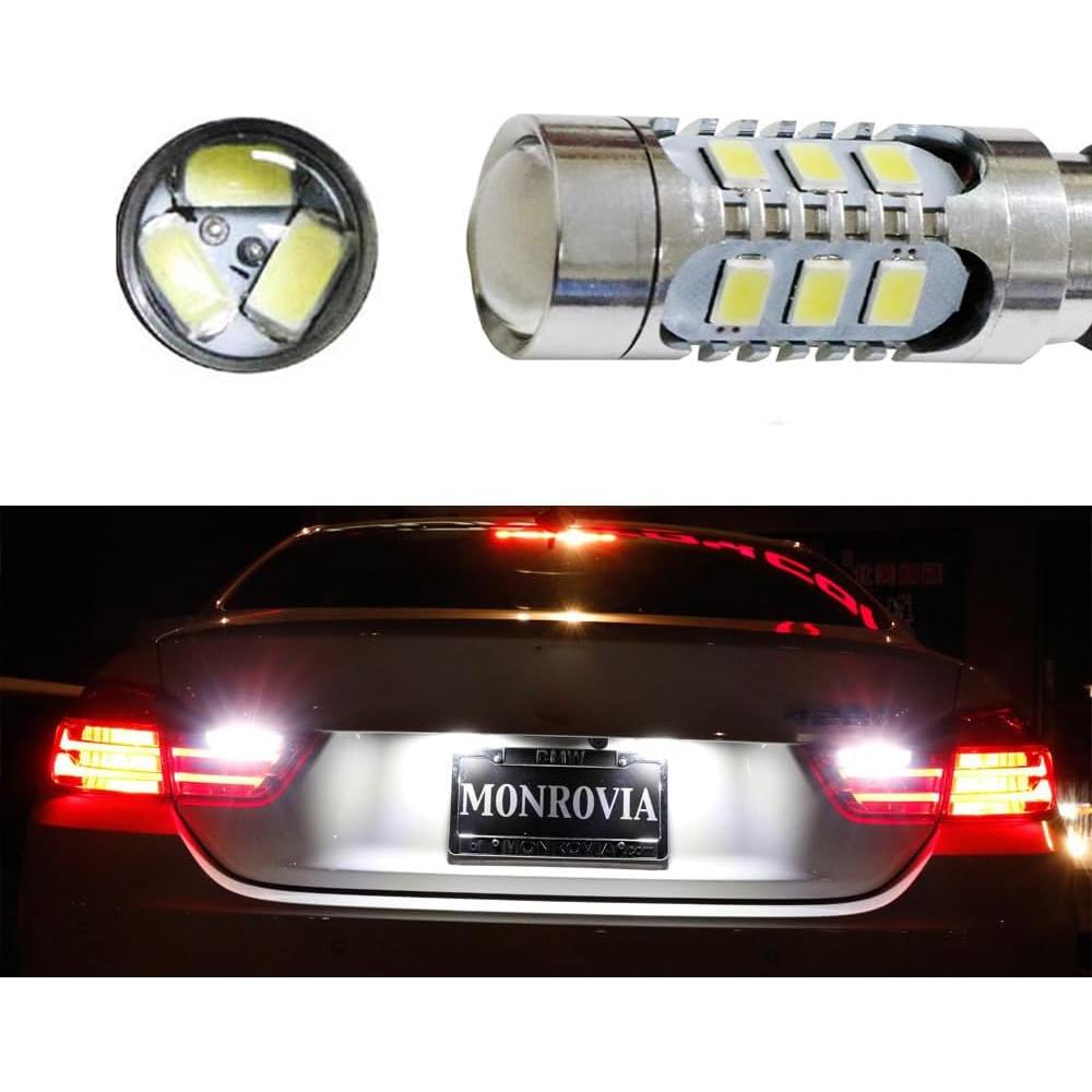 Bombillas LED de Luz de Reversa iJDMTOY 15-SMD Xenón Blanco para BMW Serie 4