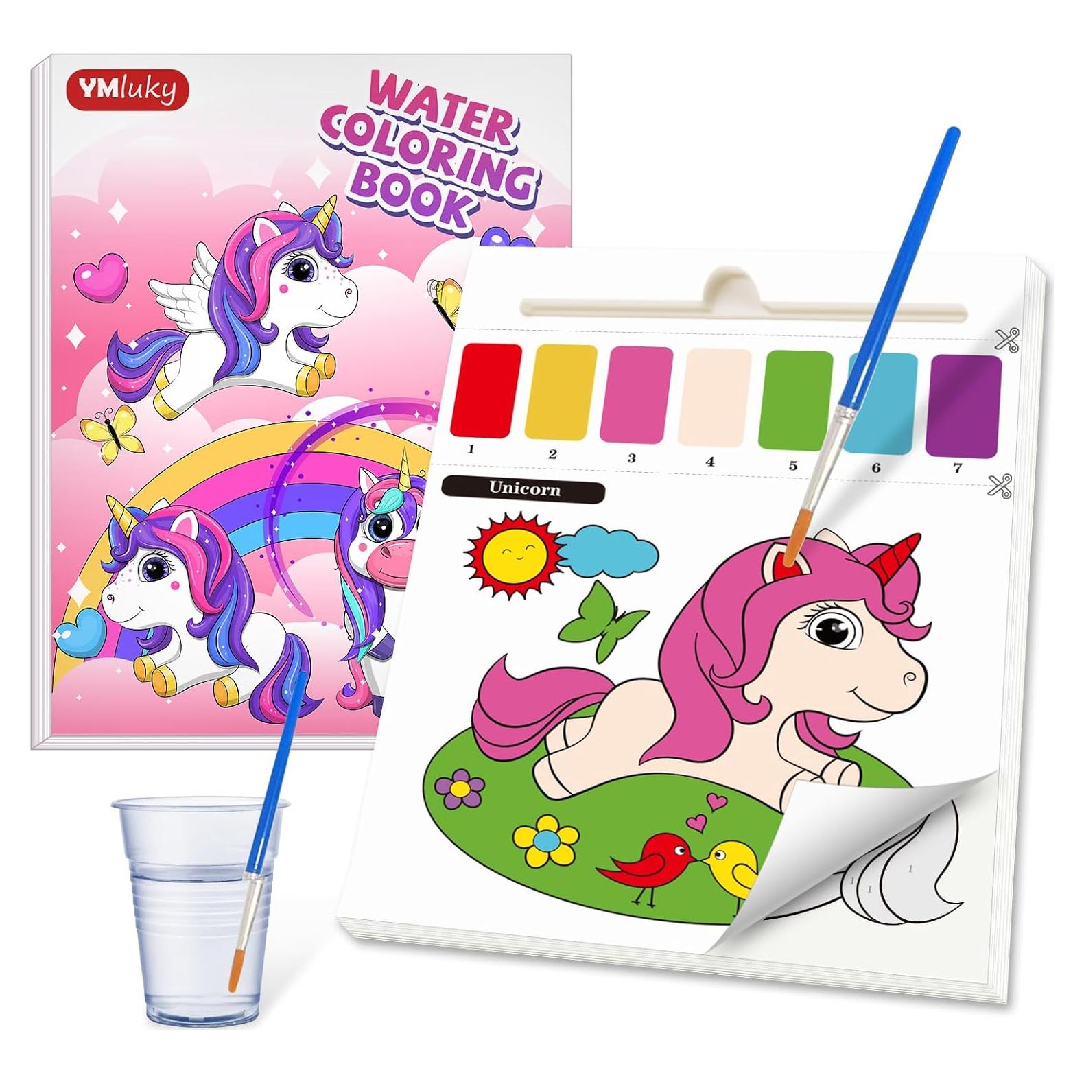 Conjunto de Pintura Acuarela YMluky Unicornio para Niños