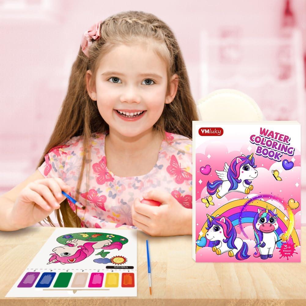 Conjunto de Pintura Acuarela YMluky Unicornio para Niños