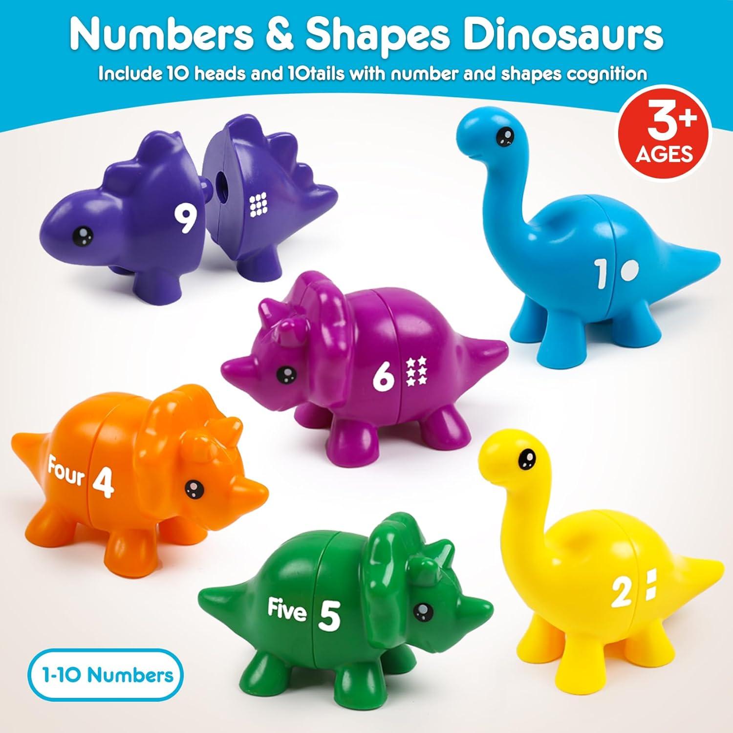 Juguetes Montessori Dinosaurios NAODONGLI 12 cm Aprendizaje