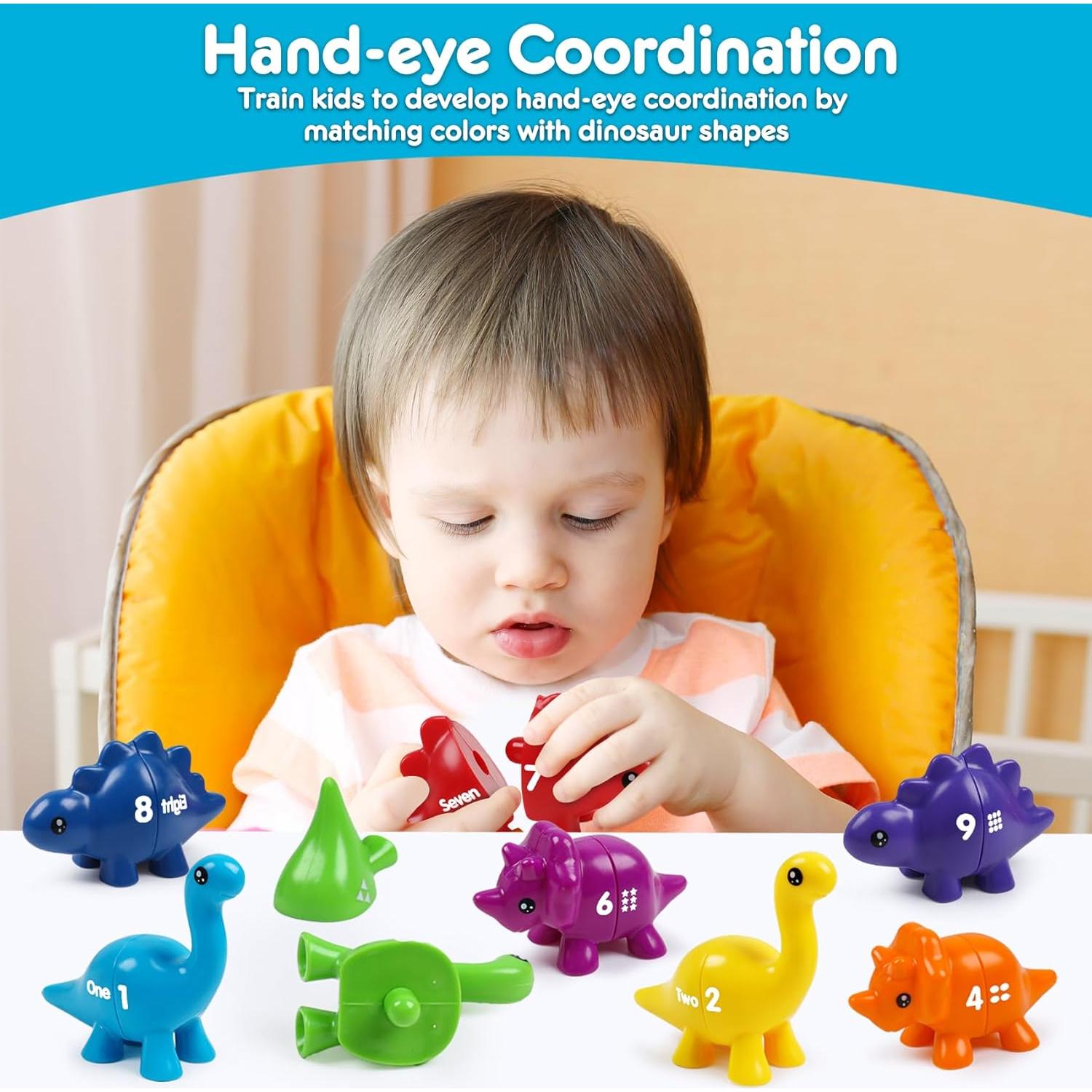 Juguetes Montessori Dinosaurios NAODONGLI 12 cm Aprendizaje