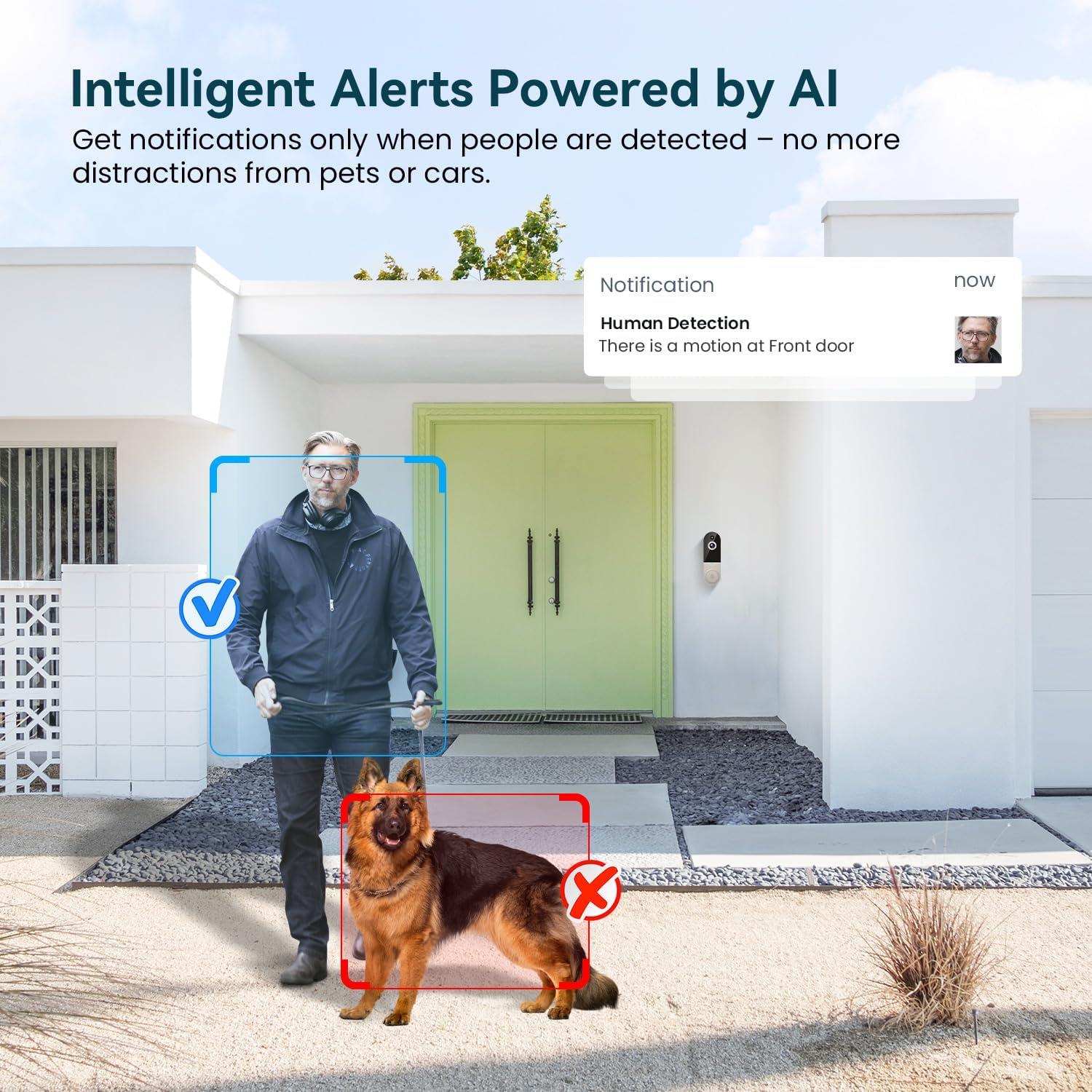 Cámara de Timbre de Video Wi-Fi Inalámbrica 1080p Lino