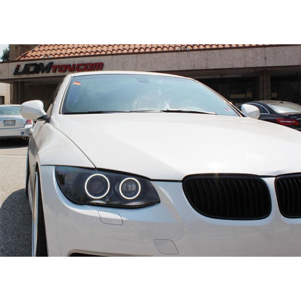 Kit Anillos Halo LED iJDMTOY 7000K Xenon Blanco para BMW E92 E93