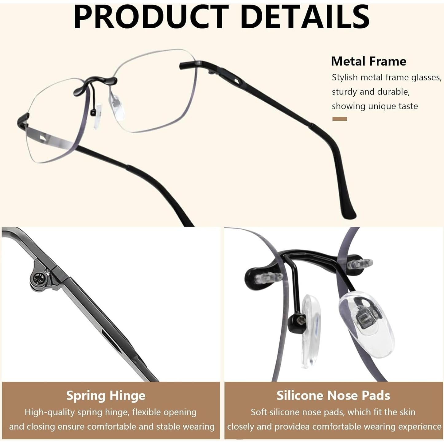 Gafas de lectura progresivas fotocromáticas UV400 para mujer