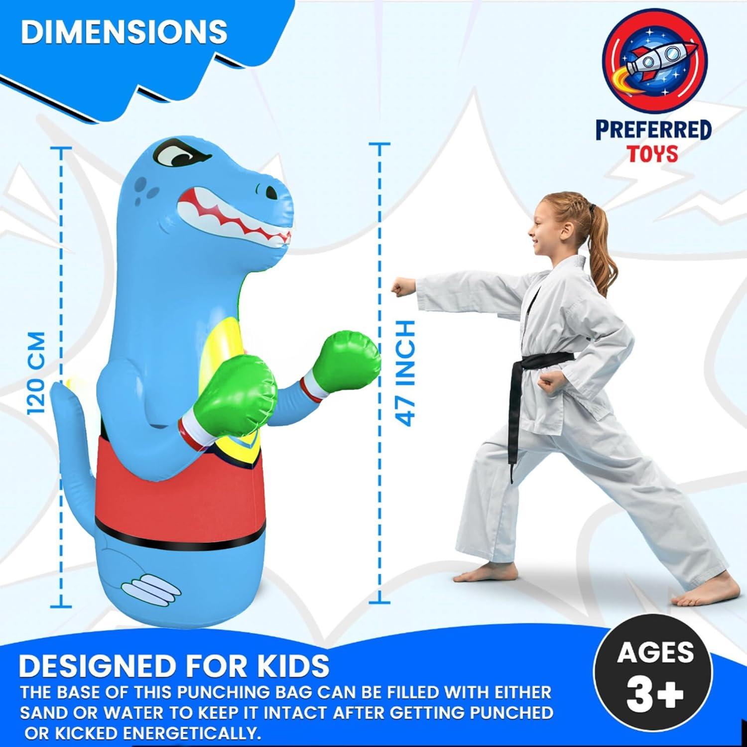 Saco de Boxeo Inflable Dinosaurio - Preferred Toys 121 cm