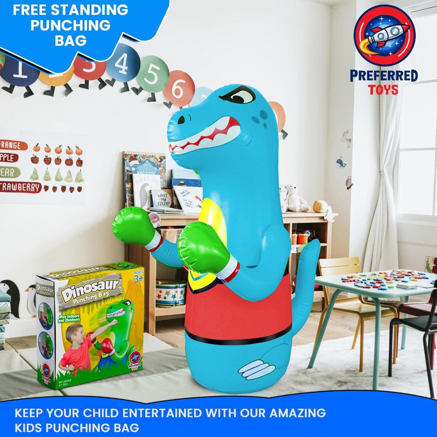 Saco de Boxeo Inflable Dinosaurio - Preferred Toys 121 cm