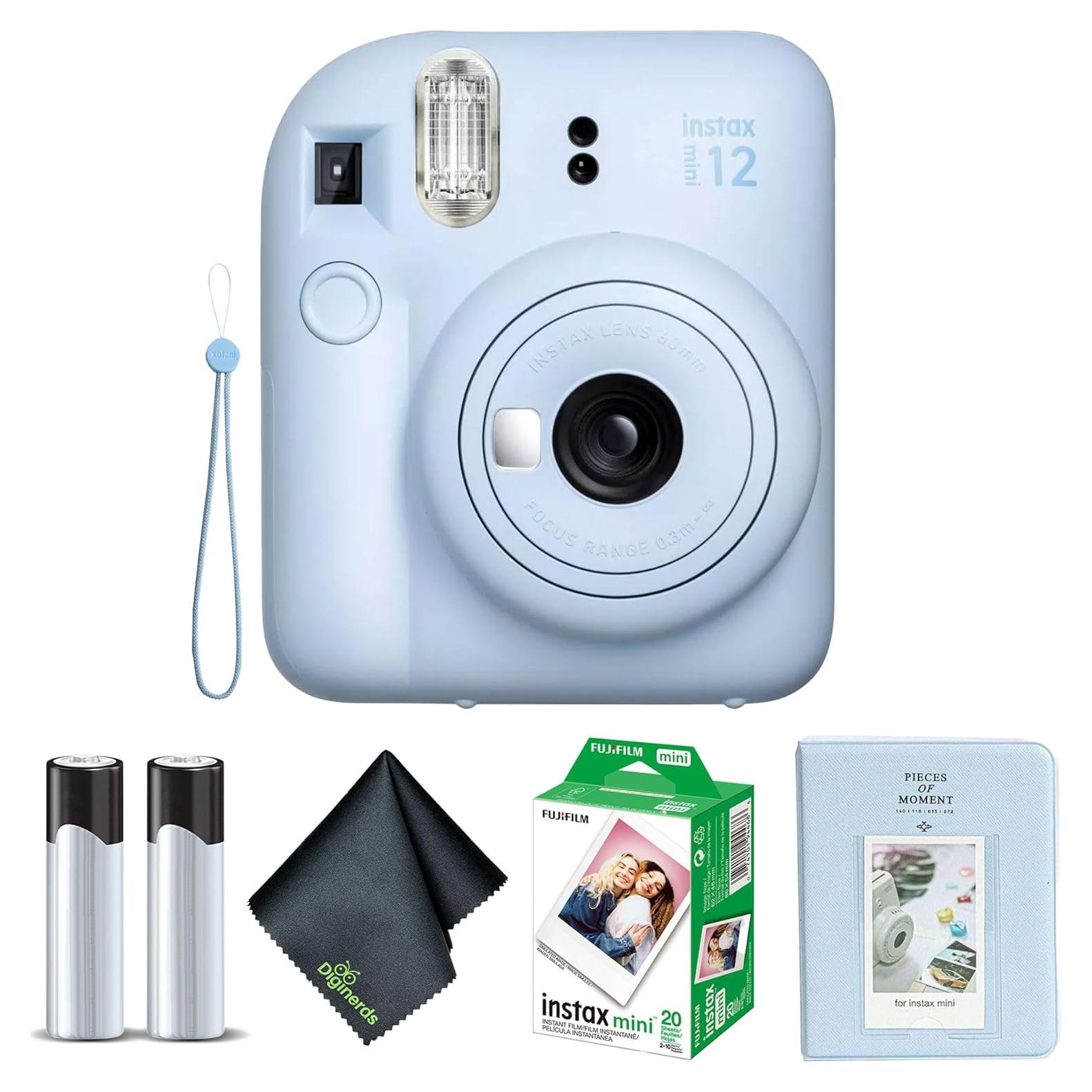 Fujifilm Instax Mini 12 Cámara Instantánea Pastel Azul + 20 Hojas