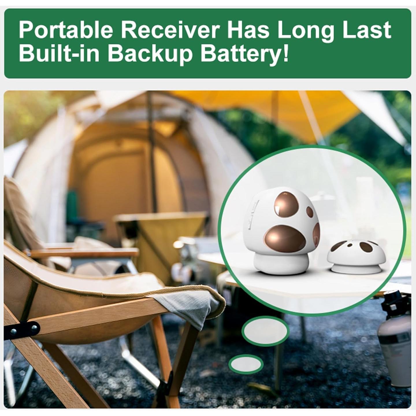 Timbre Inalámbrico HTZSAFE 1 Receptor 1 Transmisor 35 Melodías