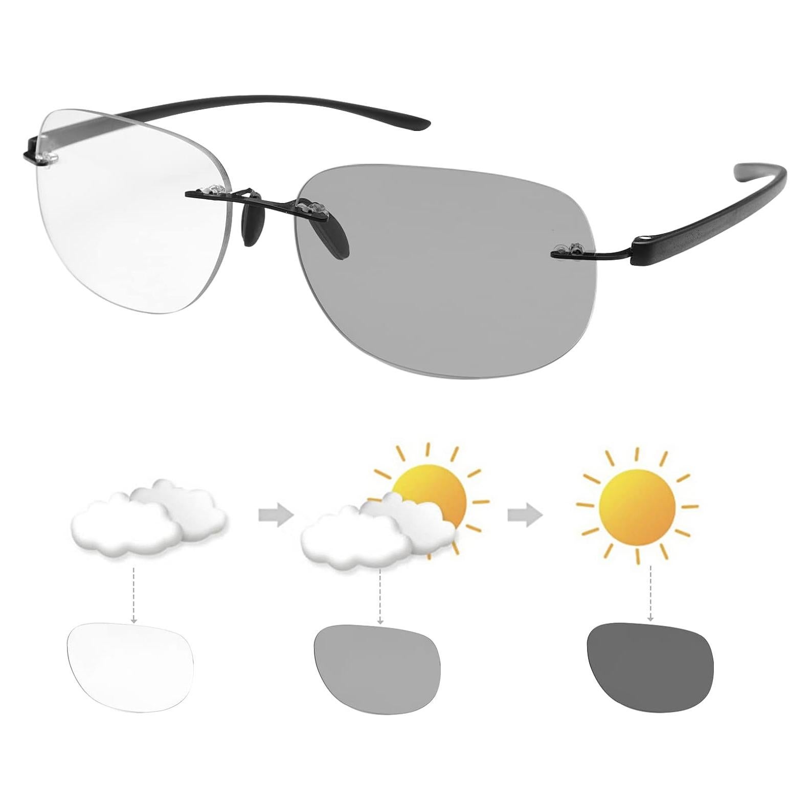 Gafas de sol bifocales fotocromáticas YIMI 3.0x anti luz azul