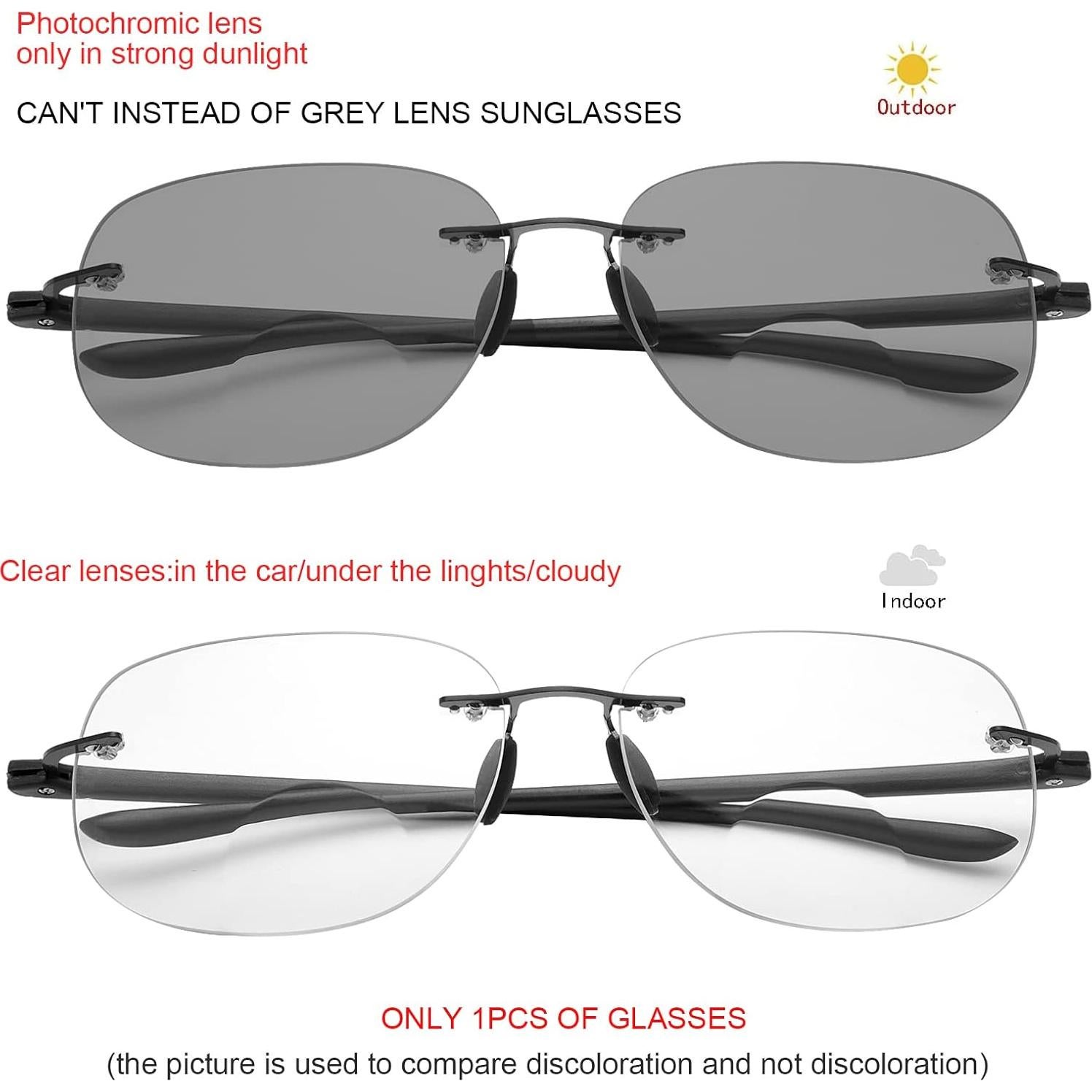 Gafas de sol bifocales fotocromáticas YIMI 3.0x anti luz azul