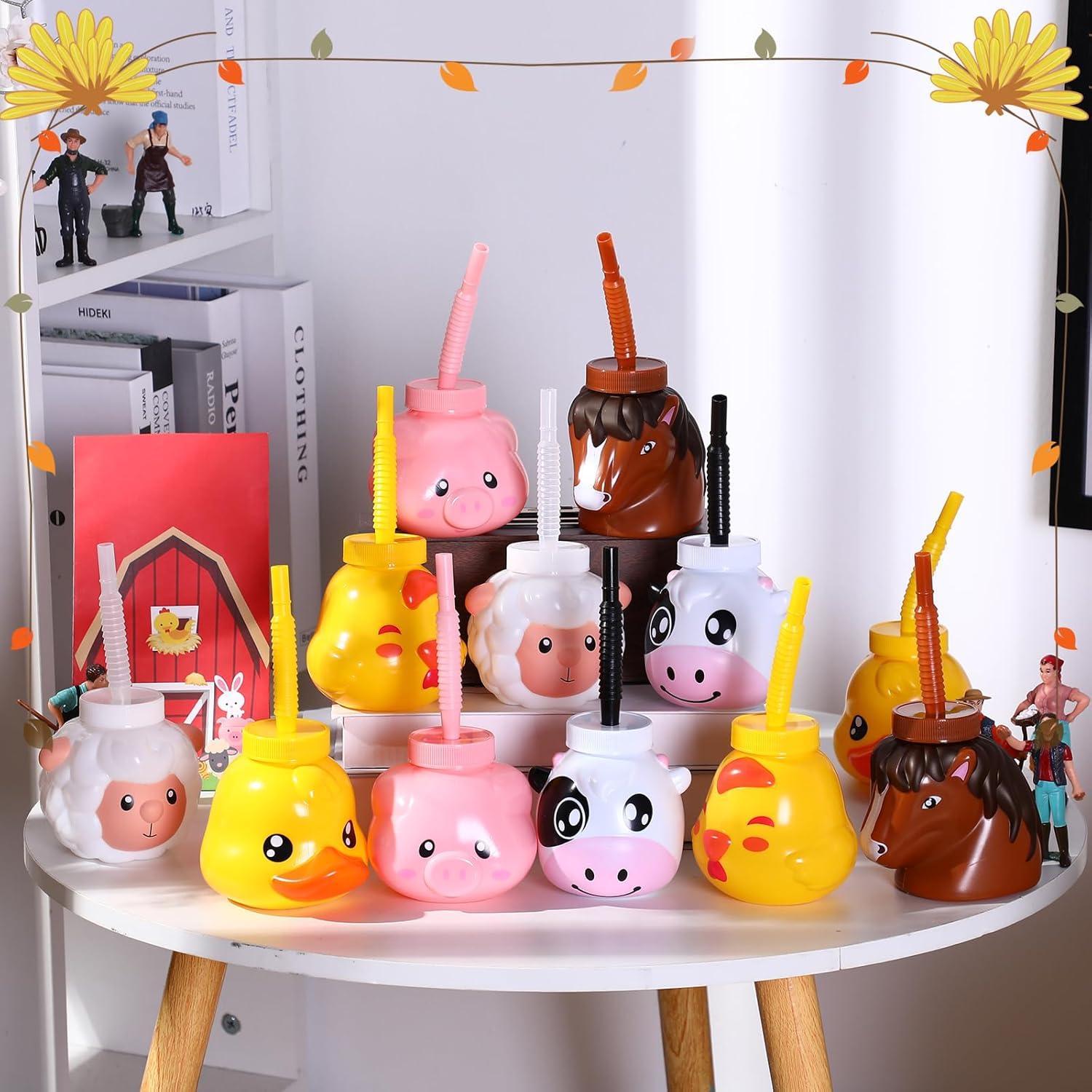 Tazas de Animales de Granja Roshtia 12 Piezas 325 ml