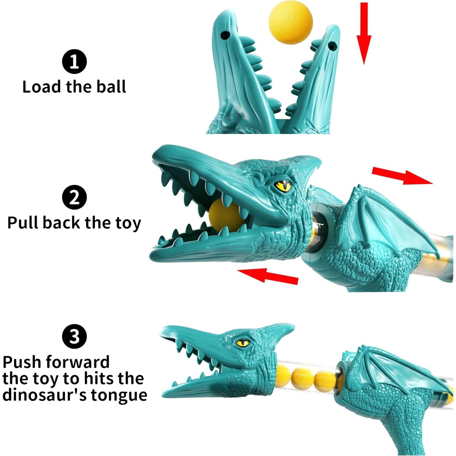 Juguete de Disparo Dinosaurio Babyhome Verde 3-12 Años