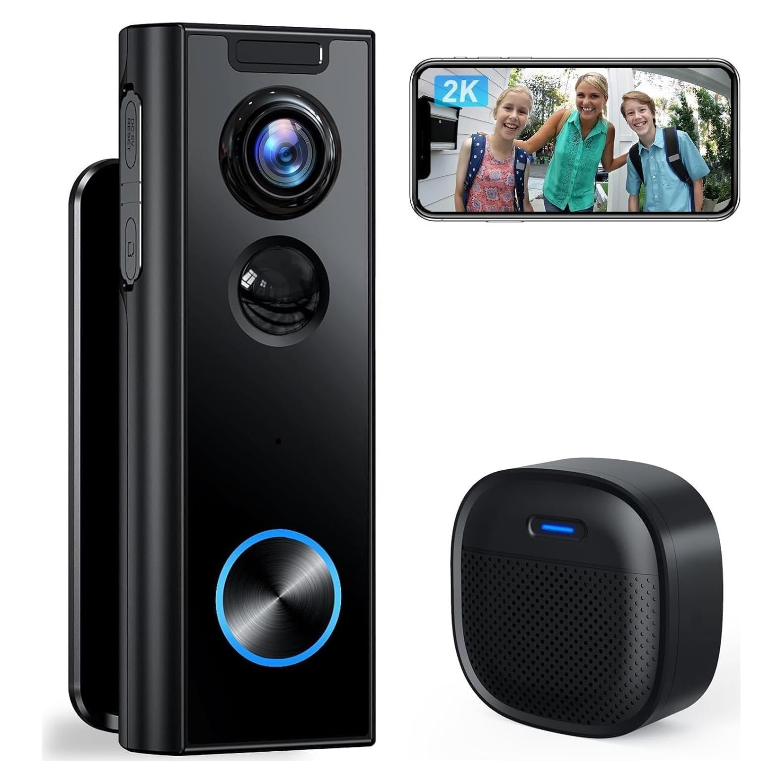 Cámara de Timbre XTU J10 2K Inalámbrica con Audio Bidireccional