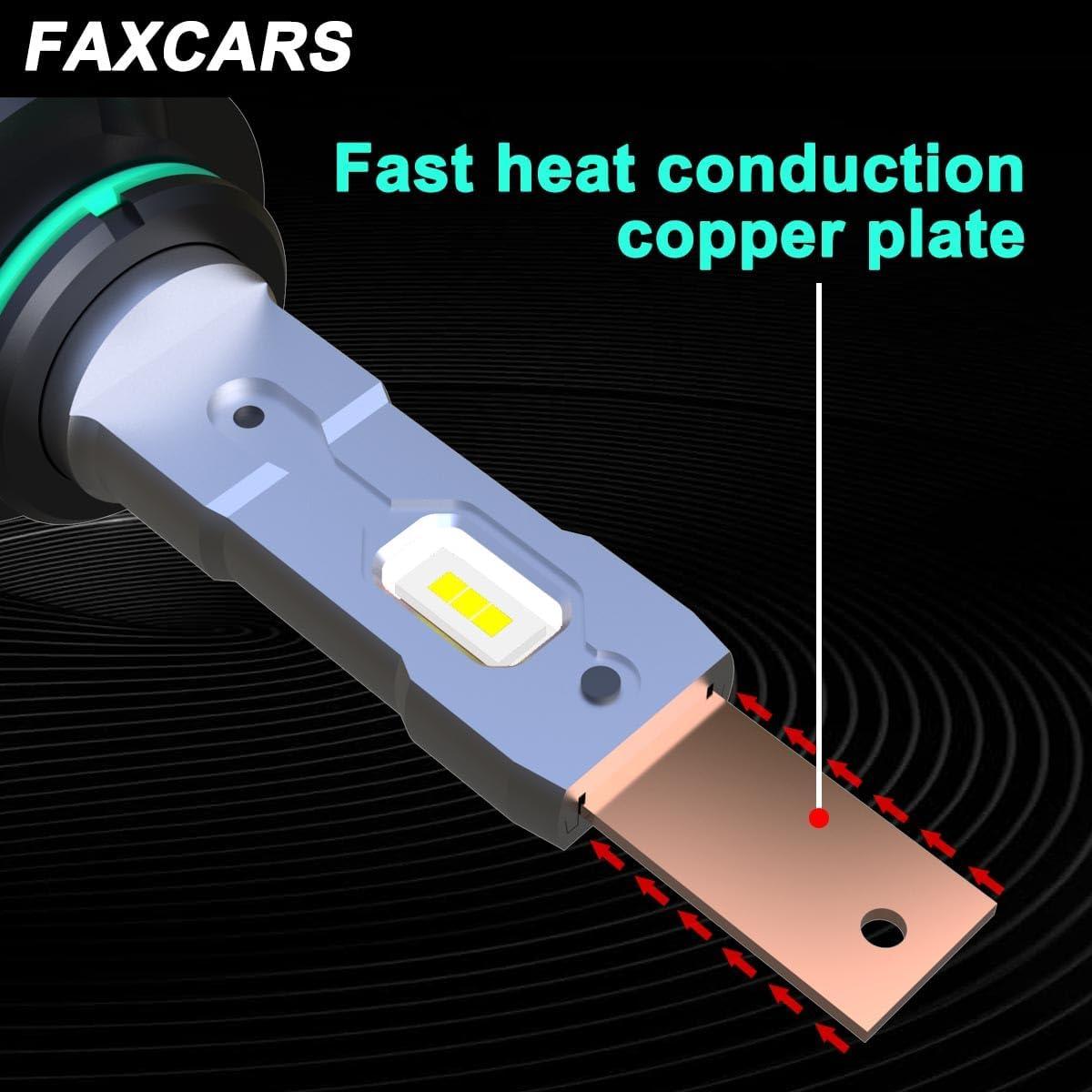 Bombillas LED FAXCARS 9006 para Luces Antiniebla 6000K - Paquete de 2