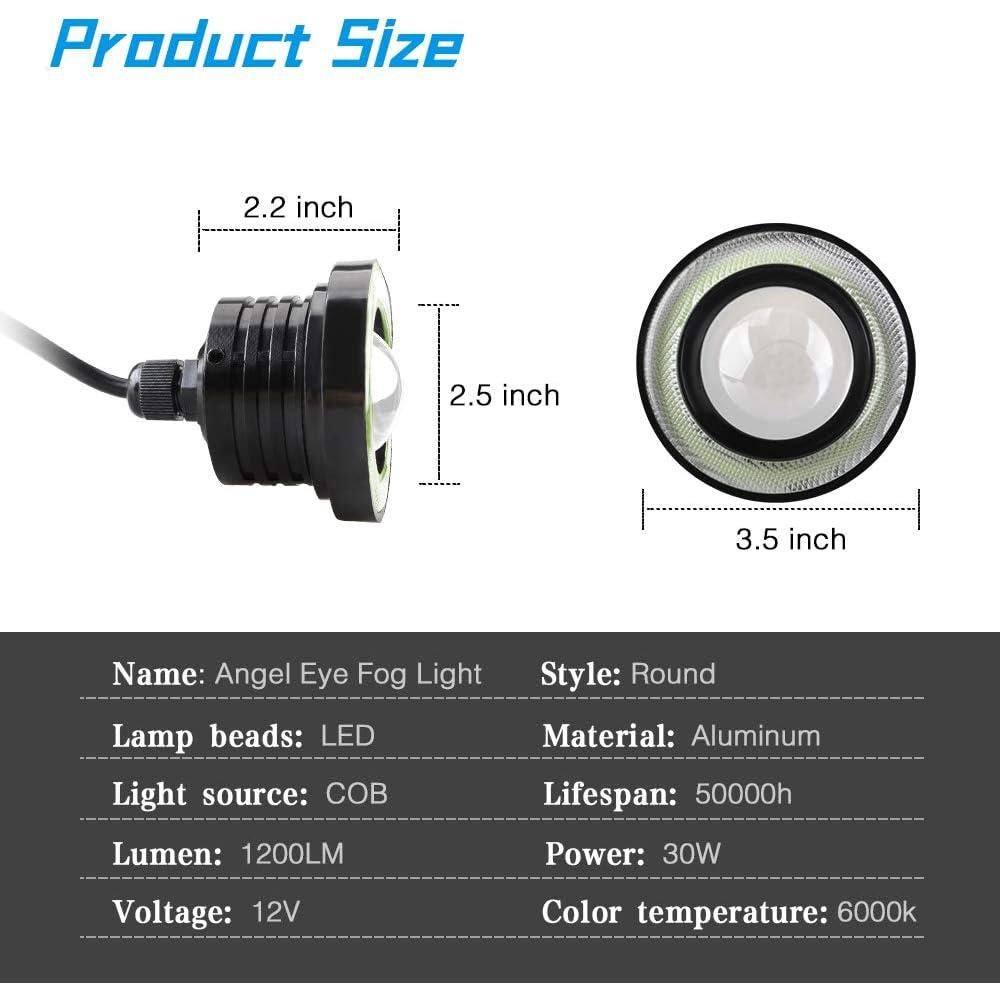 Luz de Niebla LED KaiDengZhe 3.5" Azul Hielo 10W 2 Unidades