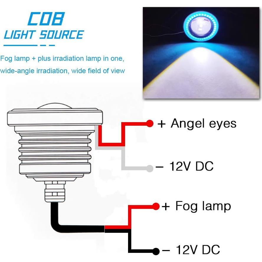 Luz de Niebla LED KaiDengZhe 3.5" Azul Hielo 10W 2 Unidades