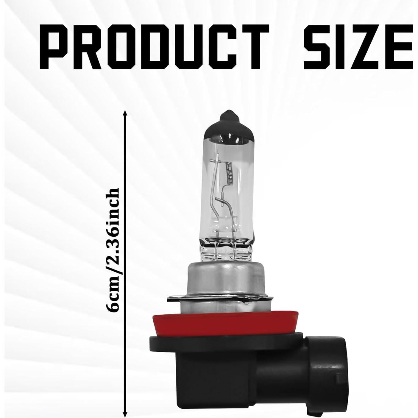 2 Bombillas Halógenas H11-55W QKYS para Automóvil Luz Niebla