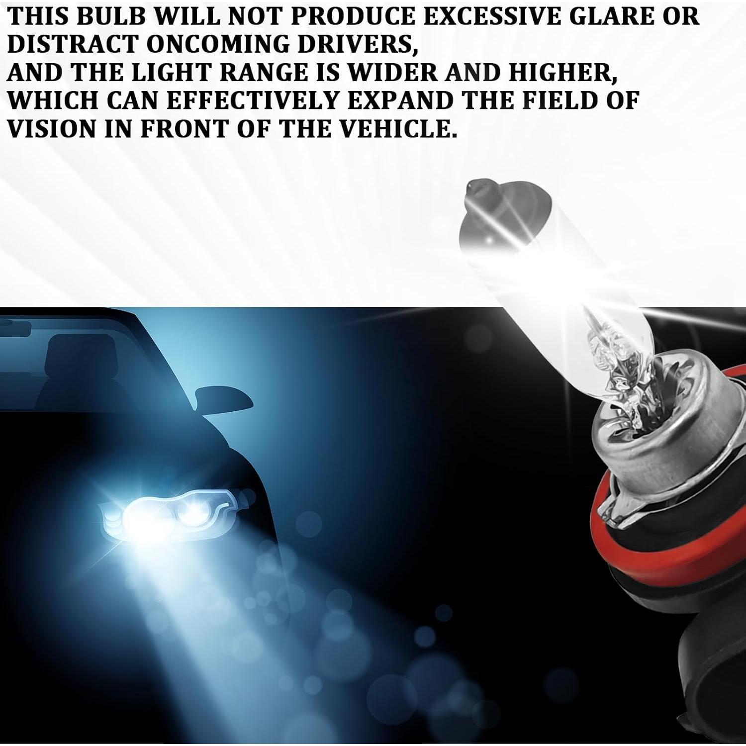 2 Bombillas Halógenas H11-55W QKYS para Automóvil Luz Niebla