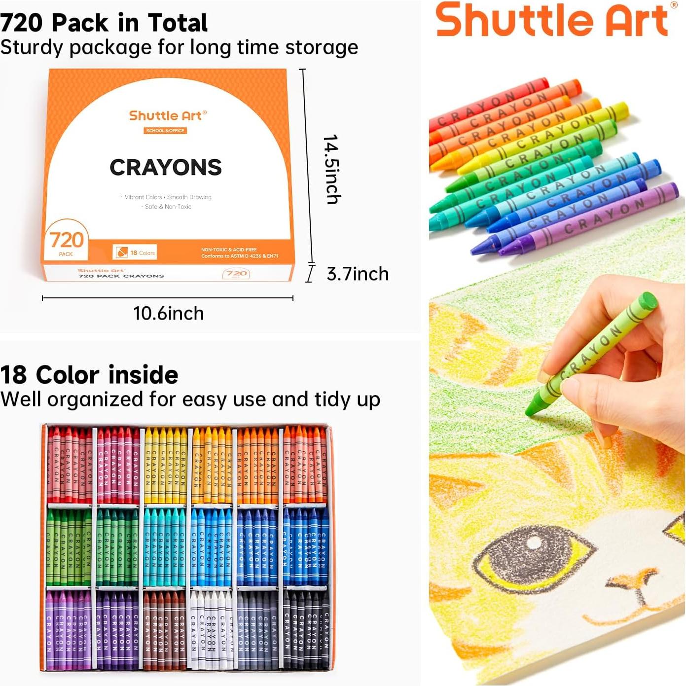 Crayones Shuttle Art 720 Piezas Multicolor No Tóxicos