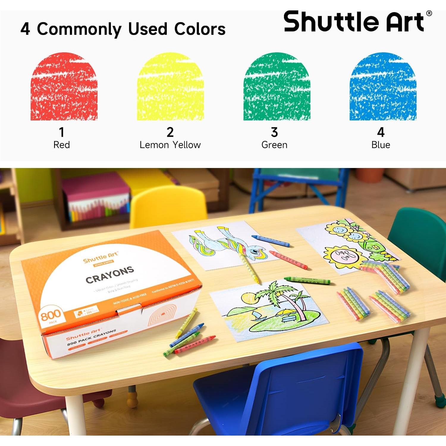 Conjunto de Crayones Shuttle Art 800 Crayones Multicolor
