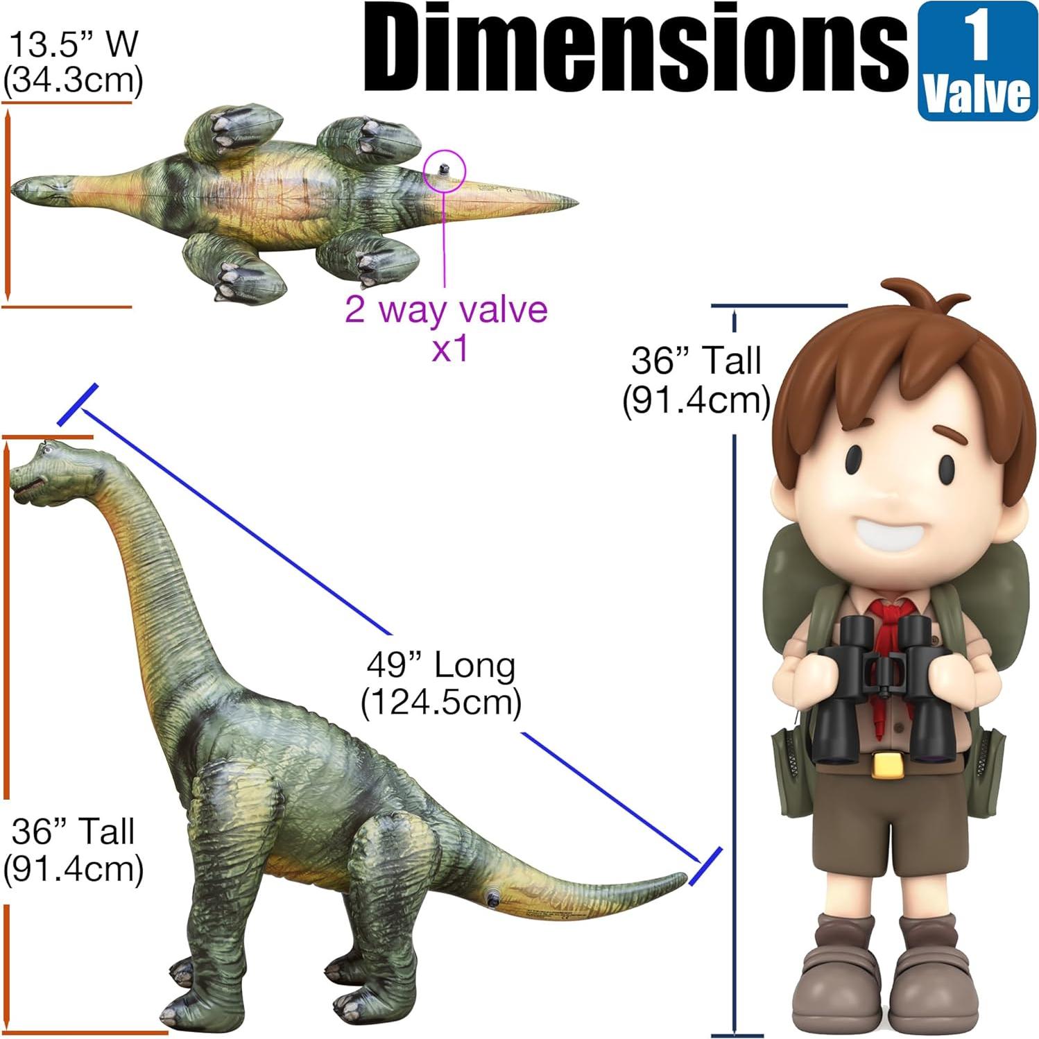 Jet Creations Dinosaurio Inflable Brachiosaurus 91 cm Verde