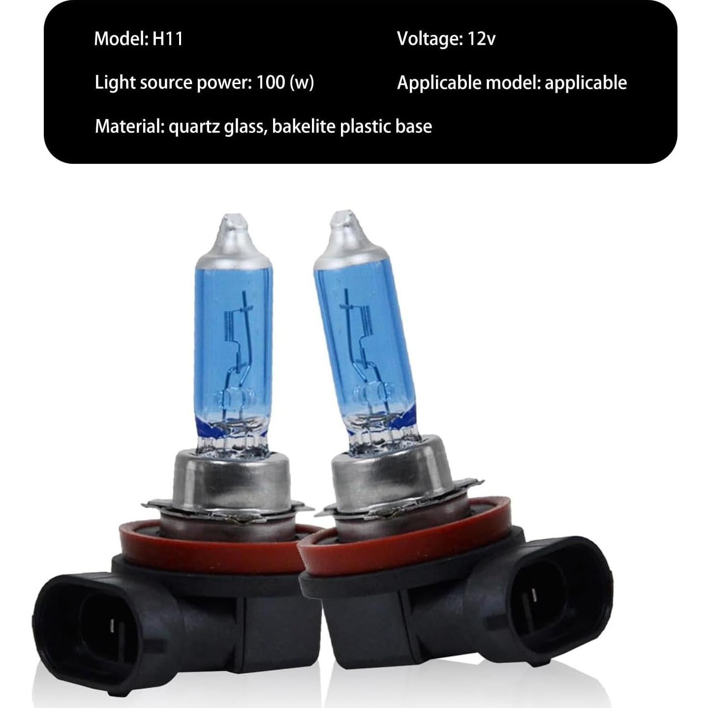 Bombilla Halógena Automotriz Cerdifoo H11 12V 100W 2 Pcs