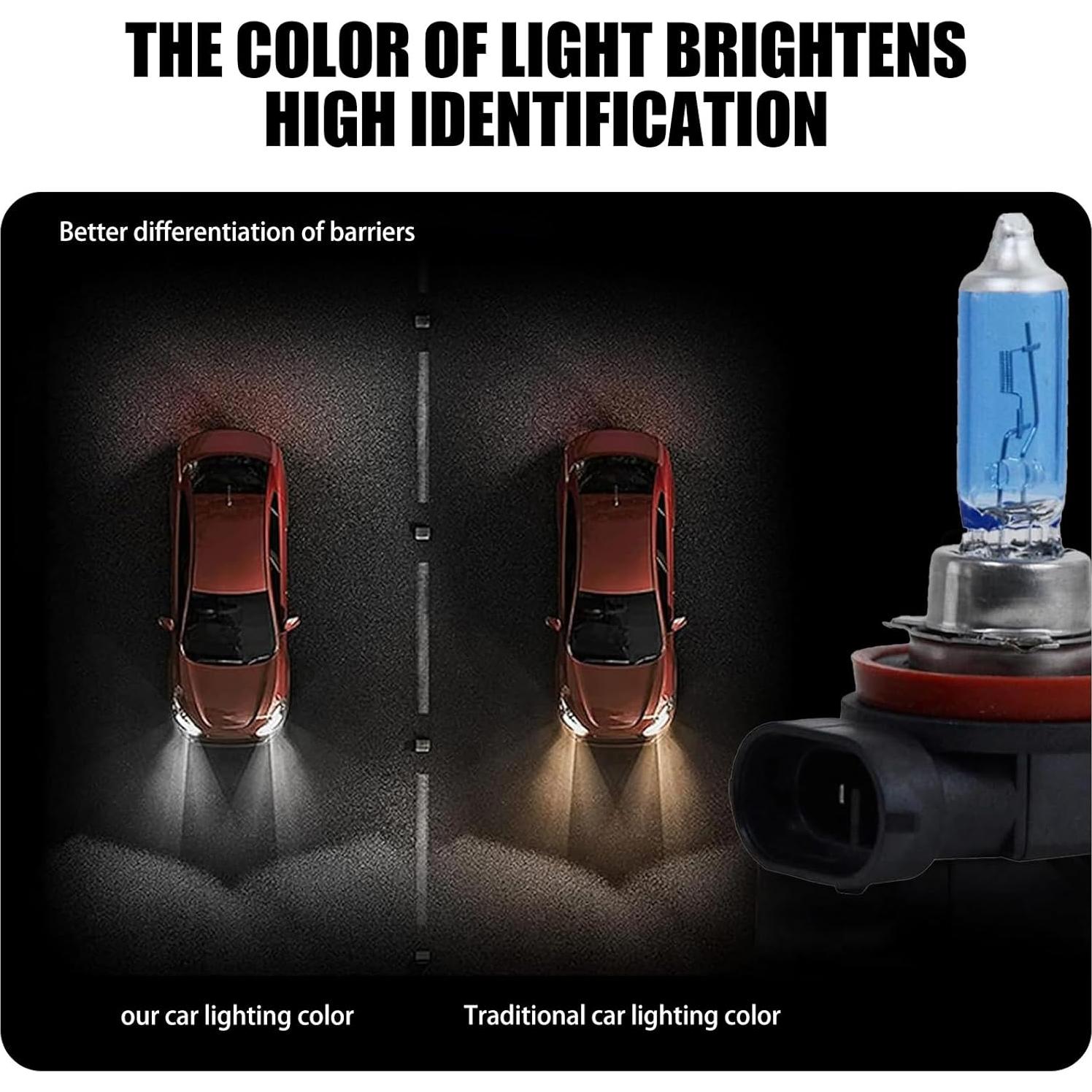 Bombilla Halógena Automotriz Cerdifoo H11 12V 100W 2 Pcs