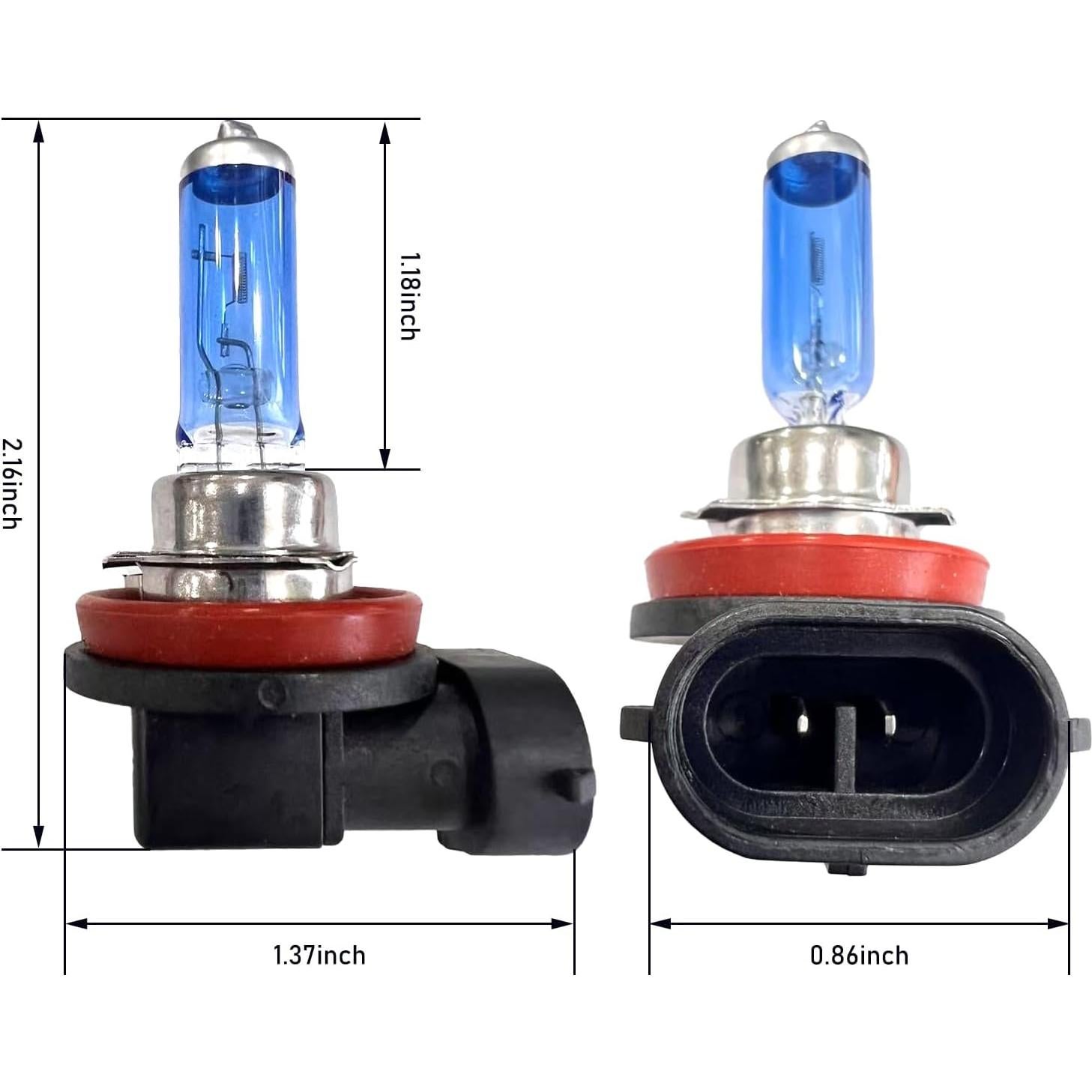 Bombillas Halógenas H11 Gunhunt 2 PCS 12V 100W Luz Blanca