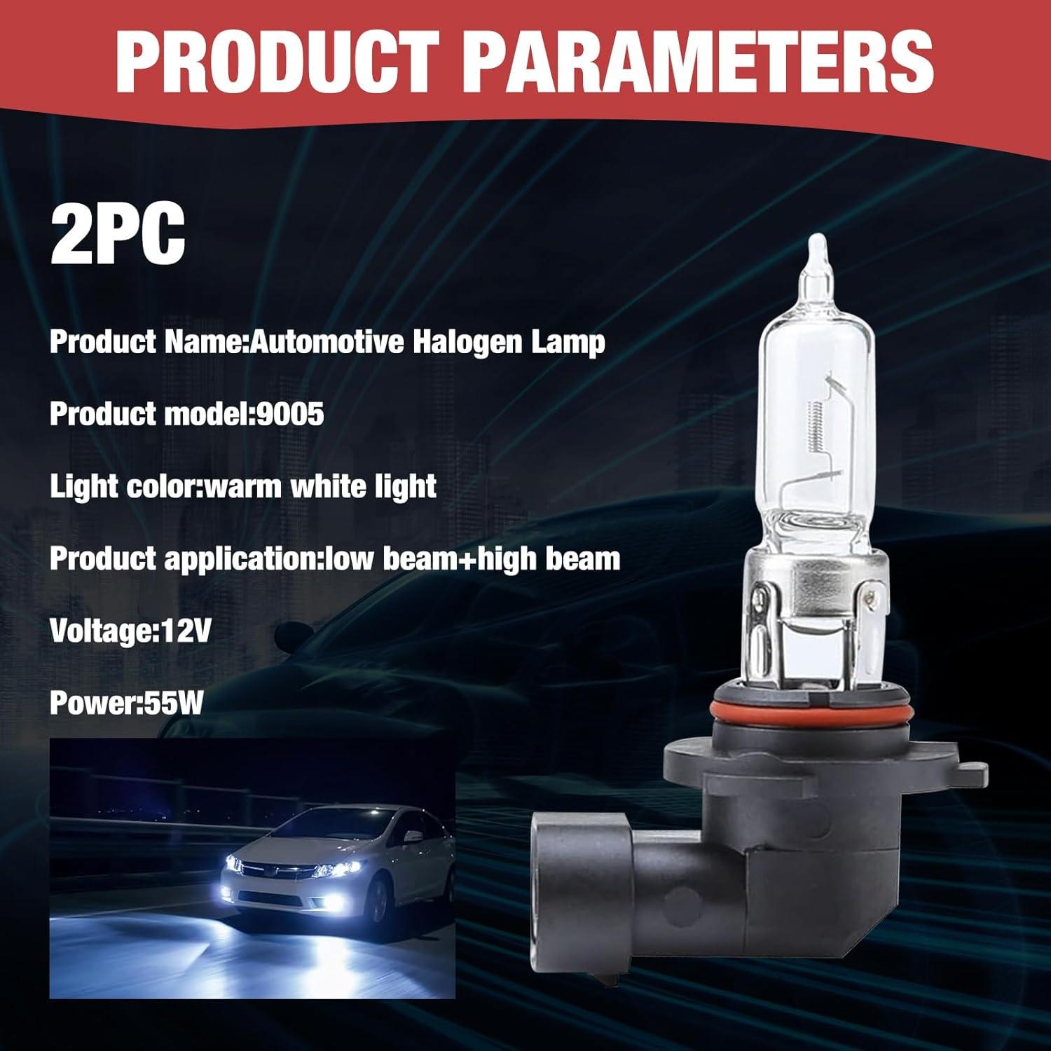 Bombillas Halógenas Fasebeek 9005 12V 55W 2 PCS Luz Niebla